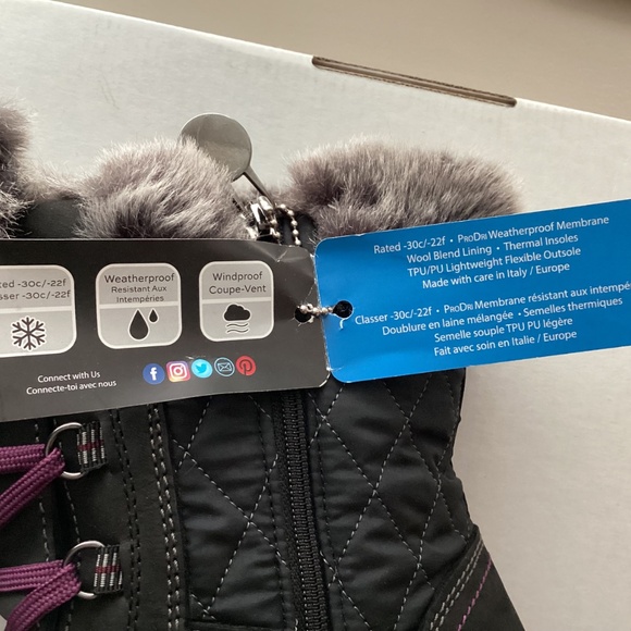 Santana Canada Leather & Wool Blend Mid Winter Boot (Women) 10M - Picture 5 of 13